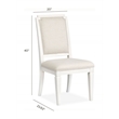 Bowery Hill Upholstered Side Chair 2-Pack in Egg Shell White