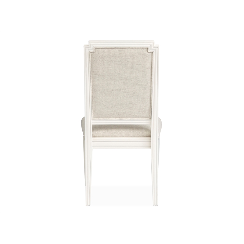 Bowery Hill Upholstered Side Chair 2-Pack in Egg Shell White