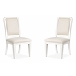 Bowery Hill Upholstered Side Chair 2-Pack in Egg Shell White