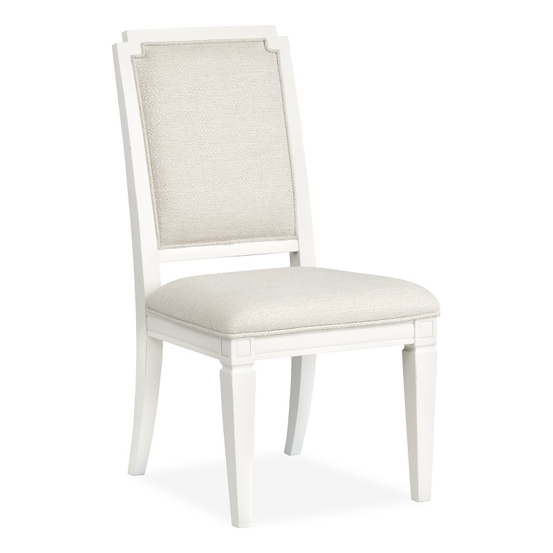 Bowery Hill Upholstered Side Chair 2-Pack in Egg Shell White