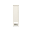 Bowery Hill Display Cabinet in Egg Shell White With Glass Doors