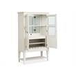 Bowery Hill Display Cabinet in Egg Shell White With Glass Doors