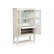 Bowery Hill Display Cabinet in Egg Shell White With Glass Doors