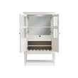Bowery Hill Display Cabinet in Egg Shell White With Glass Doors