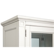 Bowery Hill Display Cabinet in Egg Shell White With Glass Doors