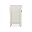 Bowery Hill 2-Drawer Nightstand in Egg Shell White With Bail Pulls