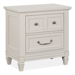 Bowery Hill 2-Drawer Nightstand in Egg Shell White With Bail Pulls