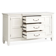 Bowery Hill Buffet in Egg Shell White With Felt Lined Drawer