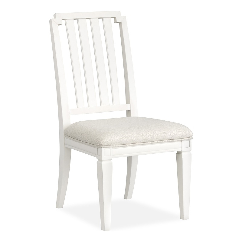 Bowery Hill Upholstered Side Chair 2-Pack in Egg Shell White