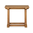Bowery Hill Rectangular End Table in Belgian Wheat With Wood Stretcher