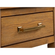 Bowery Hill Belgian Wheat Drawer End Table With Fixed Wood Shelf