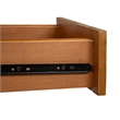 Bowery Hill Belgian Wheat Drawer End Table With Fixed Wood Shelf