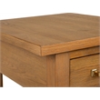 Bowery Hill Belgian Wheat Drawer End Table With Fixed Wood Shelf