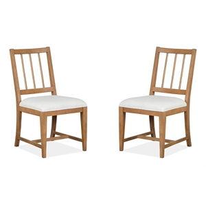 Bowery Hill Contemporary Upholstered Side Chair 2-Pack in Belgian Wheat