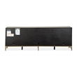 Bowery Hill Coffee Bean Large Console With Glass Doors and Metal Base