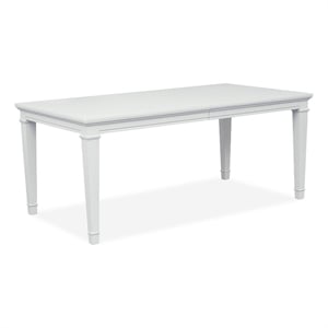 Bowery Hill Extendable Rectangular Dining Table 72&quot-90&quot in White Dove