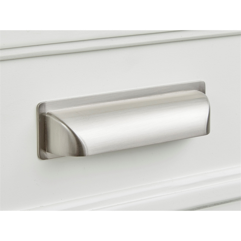 Bowery Hill 7-Drawer Dresser in White Dove With Pewter Hardware