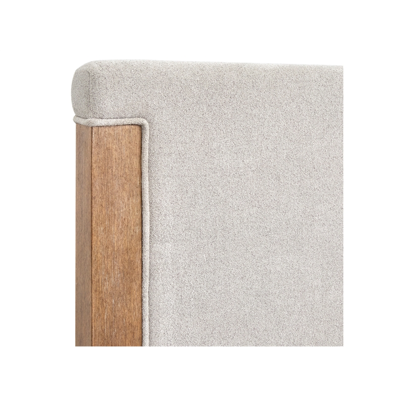 Bowery Hill Contemporary Queen Upholstered Panel Bed in Sierra Brown
