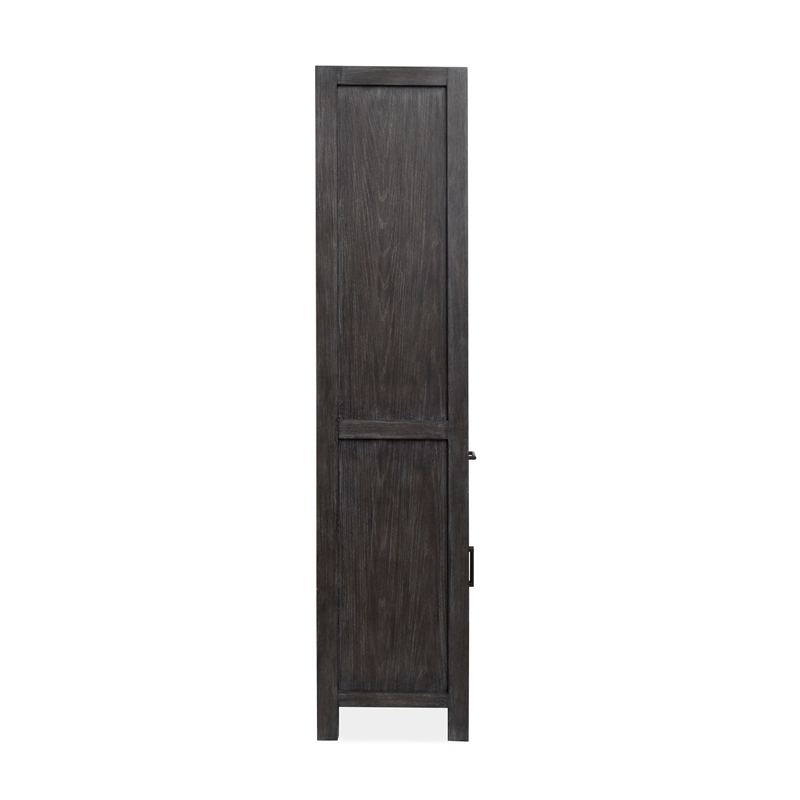 Bowery Hill Display Cabinet in Ravenwood Black With LED Lighting