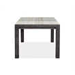 Bowery Hill Rectangular Dining Table in Ravenwood Black With Marble Top