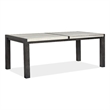 Bowery Hill Rectangular Dining Table in Ravenwood Black With Marble Top