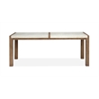 Bowery Hill Rectangular Dining Table in Sierra Brown With Marble Top