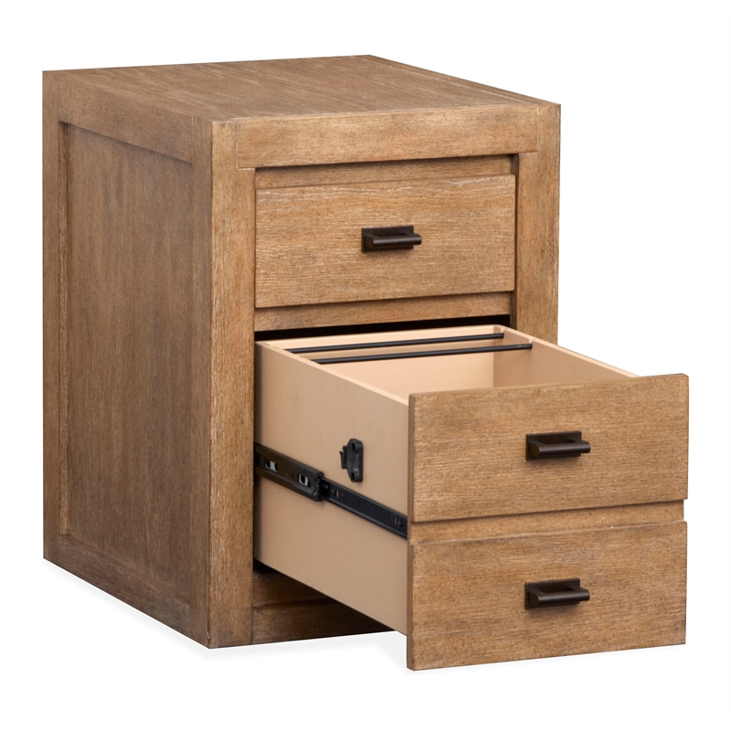 Bowery Hill Sierra Brown Mobile File With Casters and Anti-Tip Lock