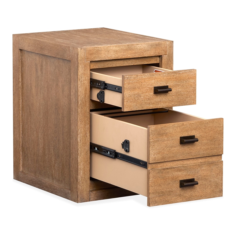 Bowery Hill Sierra Brown Mobile File With Casters and Anti-Tip Lock