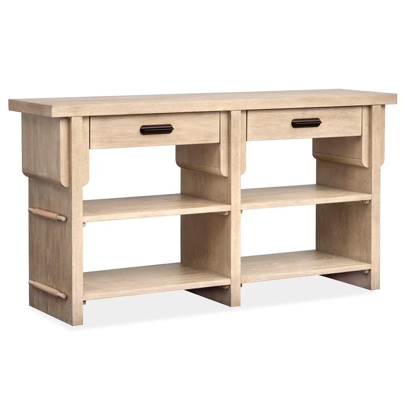 Bowery Hill Server in Sanibel Brown With Felt Drawers and Fixed Shelves