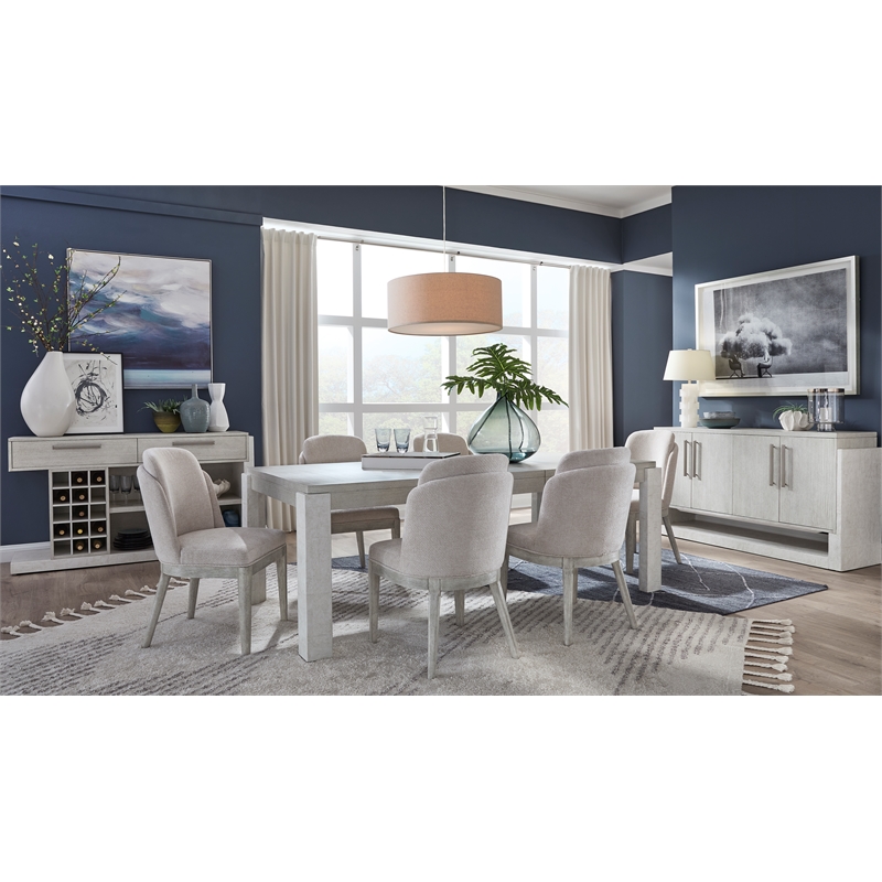 Bowery Hill Server in Misty Cloud With Wine Storage and 150 lb Capacity