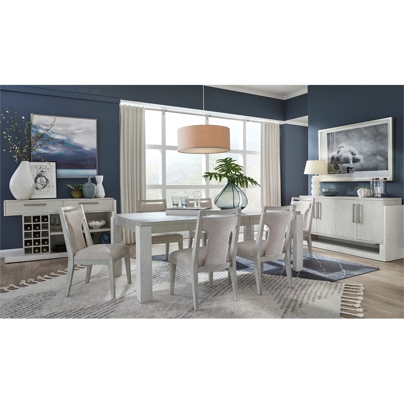 Bowery Hill Server in Misty Cloud With Wine Storage and 150 lb Capacity