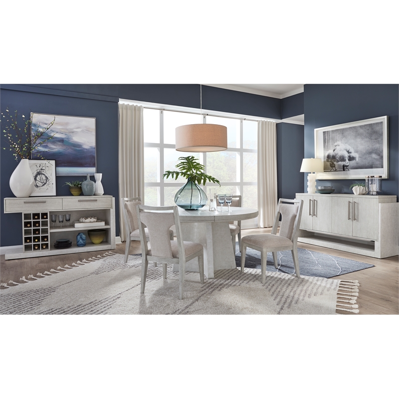 Bowery Hill Server in Misty Cloud With Wine Storage and 150 lb Capacity