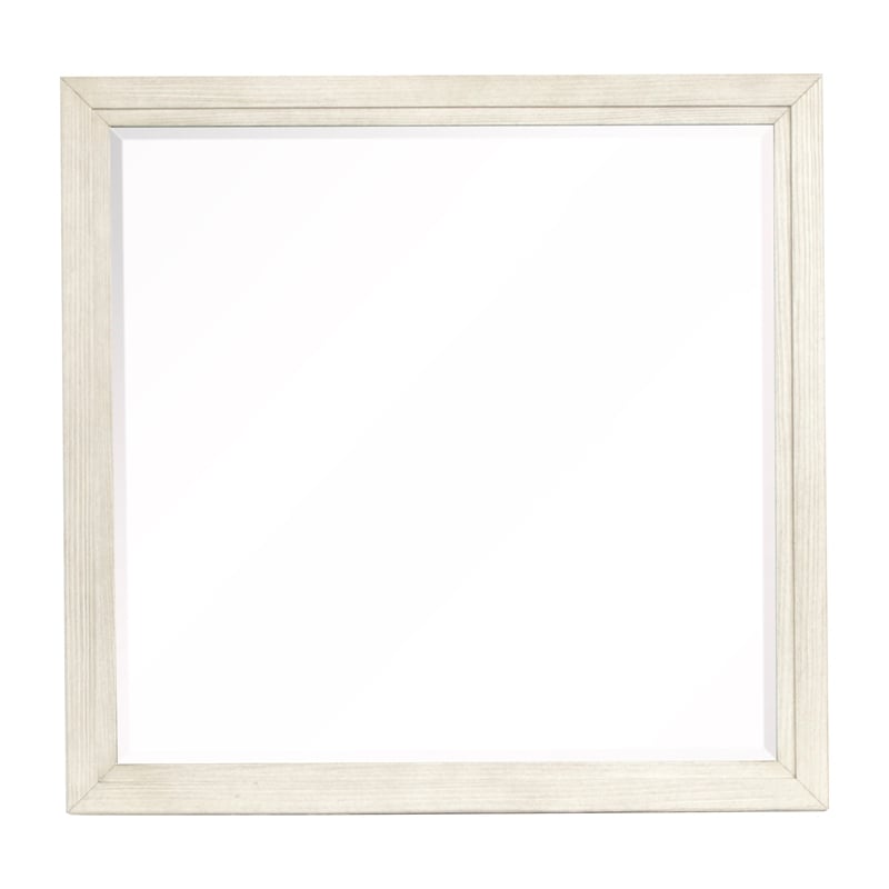 Bowery Hill 6-Drawer Dresser With Landscape Mirror in Misty Cloud