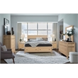 Bowery Hill Queen Panel Storage Bed in Sandstone Beige With 2 Drawers