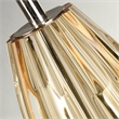 Bowery Hill Transitional Glass Table Lamp in Clear Amber/White