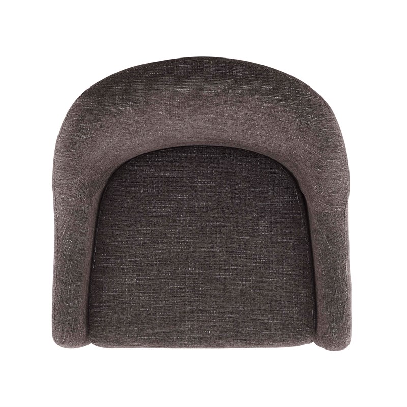 Bowery Hill Swivel Accent Chair Set of 2 in Gray Fabric with Steel Legs