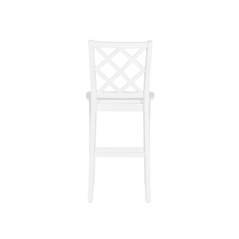 Bowery Hill 3-Piece Dining Set with Table and 2 Lattice Back Counter Stools