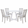 Bowery Hill 3-Piece Dining Set with Table and 2 Lattice Back Counter Stools