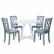 Bowery Hill 3-Piece Dining Set with Table and 2 Lattice Back Counter Stools