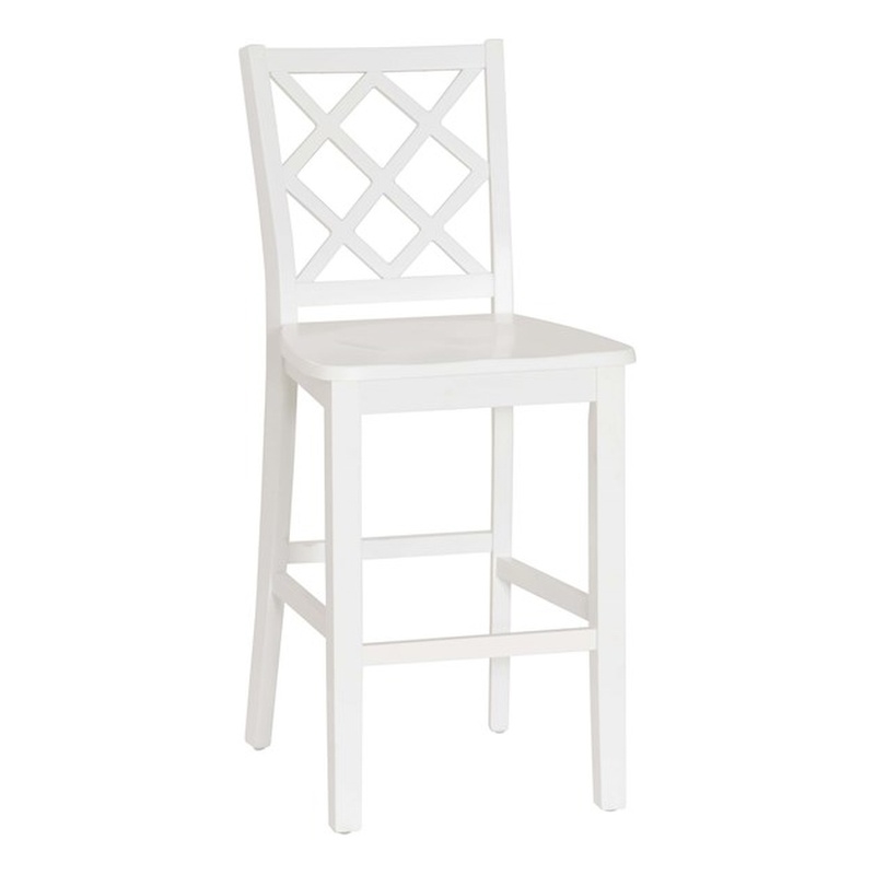 Bowery Hill 3-Piece Dining Set with Table and 2 Lattice Back Counter Stools