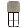 Bowery Hill Barrel Back Metal Counter Stool Set in Gray/Espresso