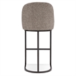 Bowery Hill Barrel Back Metal Bar Stool Set in Gray/Espresso