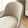 Bowery Hill Barrel Back Metal Bar Stool Set in Oatmeal/Off White