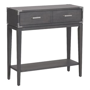 Bowery Hill 1-Drawer Wood Hall Stand with Display Shelf in Gray