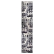 Bowery Hill Vintage Monochromatic Abstract Gray Area Rug Runner 2'2