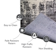 Bowery Hill Vintage Monochromatic Abstract Gray Area Rug Runner 2'2