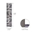 Bowery Hill Vintage Monochromatic Abstract Gray Area Rug Runner 2'2