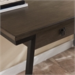 Bowery Hill Metal & Wood Computer Desk with Keyboard Drawer in Gray/Matte Black