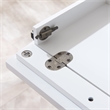 Bowery Hill Desk with Drop Front Keyboard Drawer in White/Gold