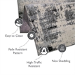 Bowery Hill Vintage Monochromatic Abstract Area Rug 7'10